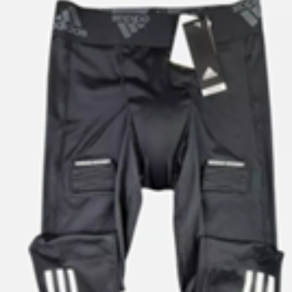 Adidas Adult Hockey Pants Aeroready Black w White Stripes XS - Picture 1 of 3